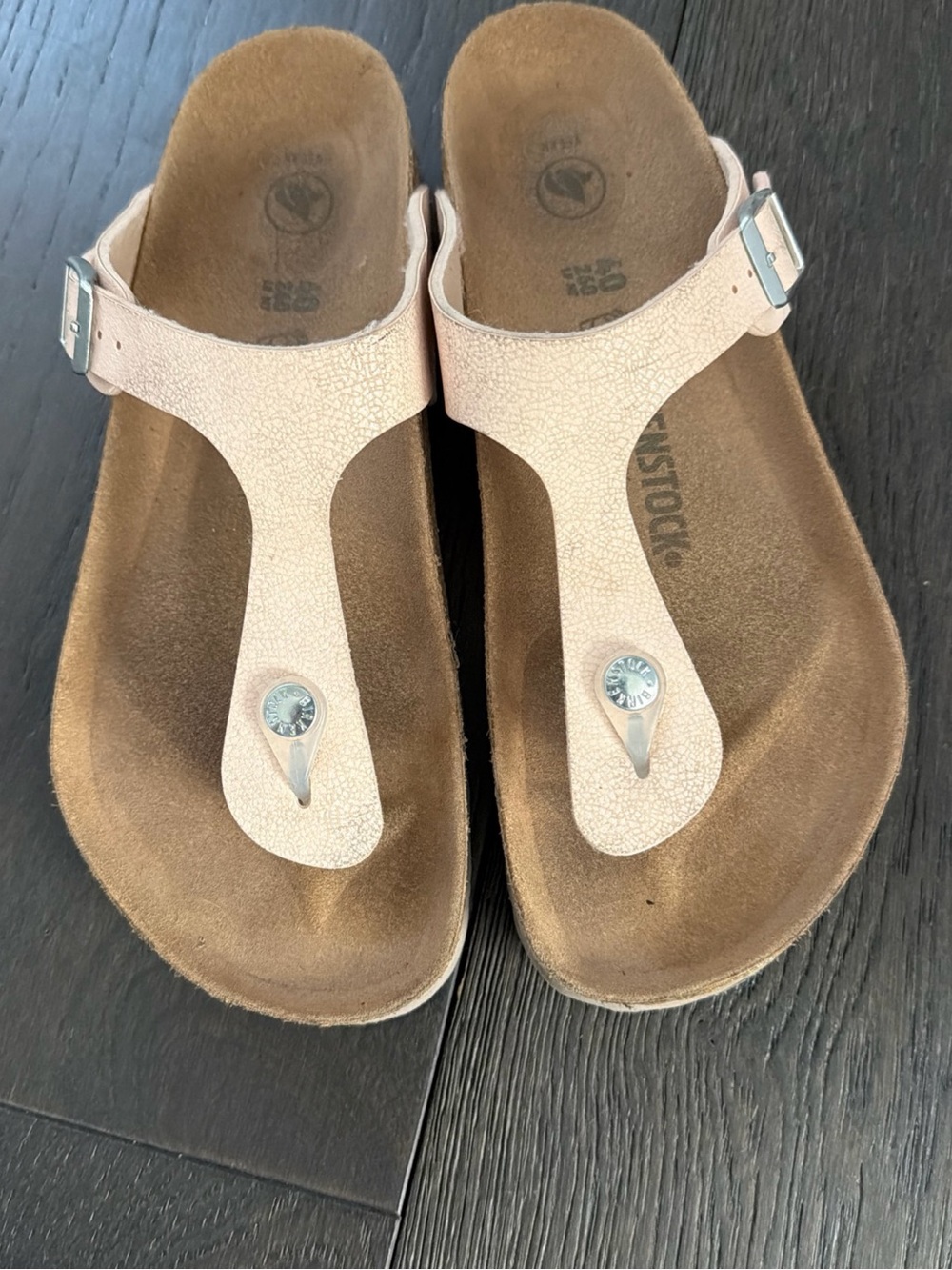 Birkenstock Gizeh Vegan Soft Pink Thong Sandals sz 40/ US 9.5